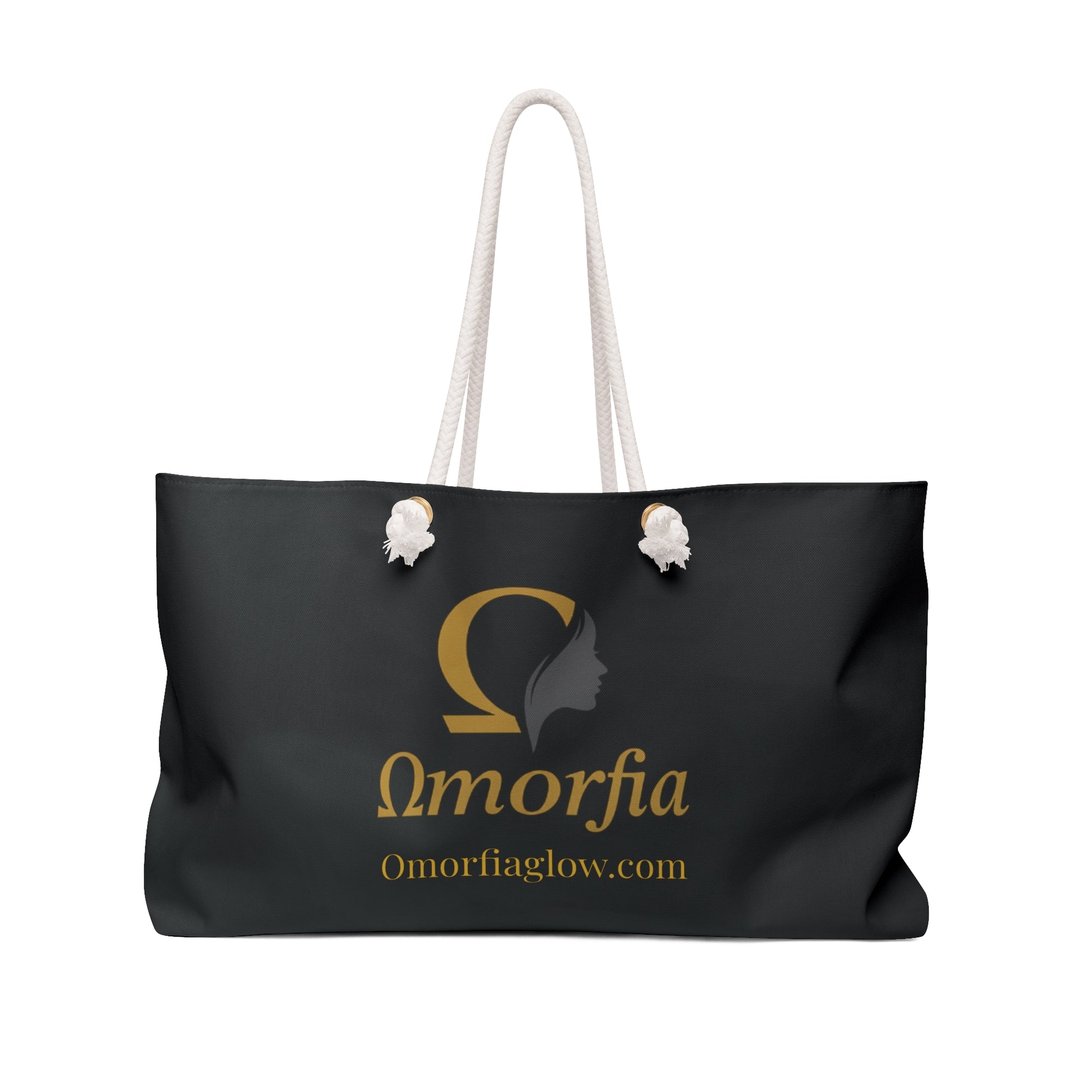Sac week-end Omorfia Glow Logo — Cabas noir et or