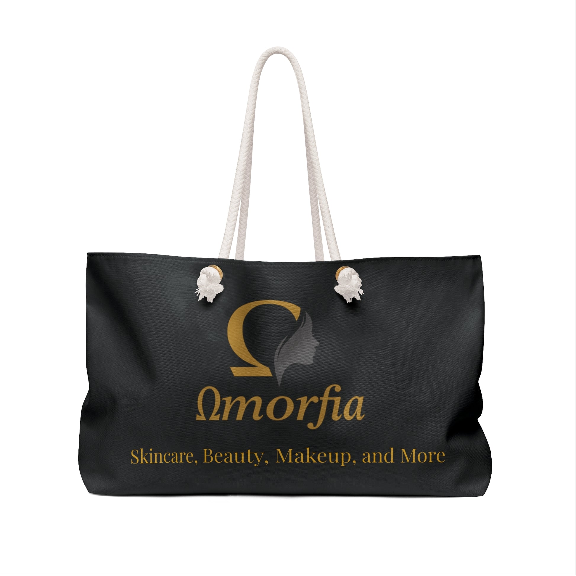 Sac week-end Omorfia Glow Logo — Cabas noir et or